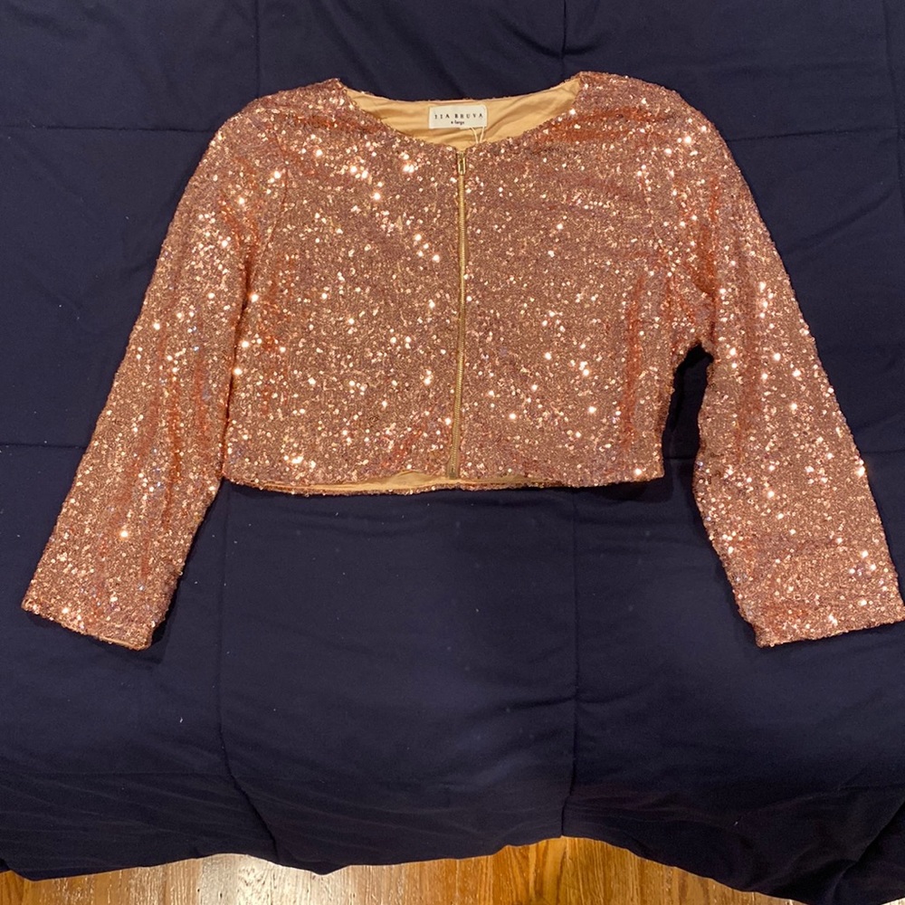 XL Sequin Crop Top